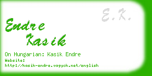 endre kasik business card